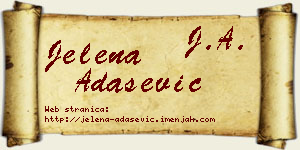 Jelena Adašević vizit kartica